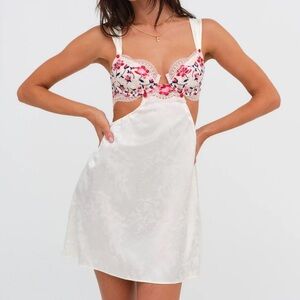 For Love And Lemons Floral White Chemise